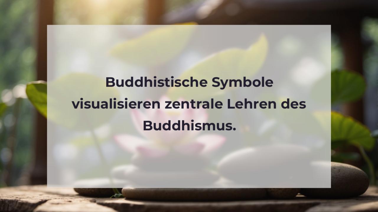 Buddhistische Symbole visualisieren zentrale Lehren des Buddhismus.