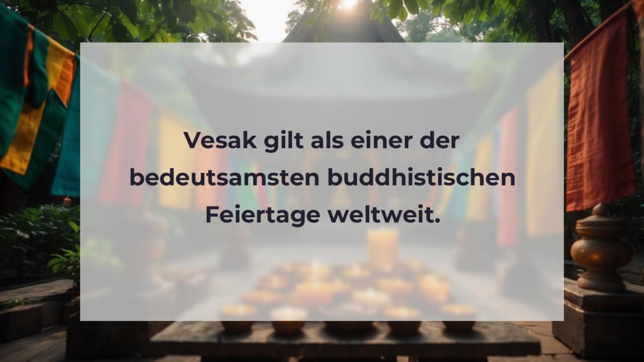 Vesak gilt als einer der bedeutsamsten buddhistischen Feiertage weltweit.